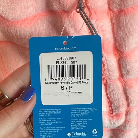 NWT Columbia Women's Slack Water Reversible Carved FZ Fleece - Picture 2 of 8